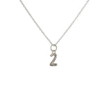 Luckyteam bijoux femme argent 925 collier chiffre 2