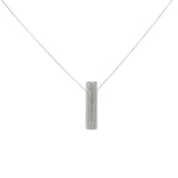 Sautoir argent 925 pendentif tube brossé
