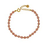 Bracelet doré et perles - CORAIL ROSE