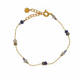 Bracelet tressé pierre de lune labradorite et iolite