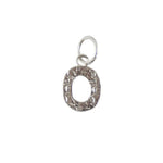 Collier argent 925 pendentif lettre martelée - O
