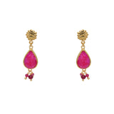 Boucles dorées et pierres - RUBIS