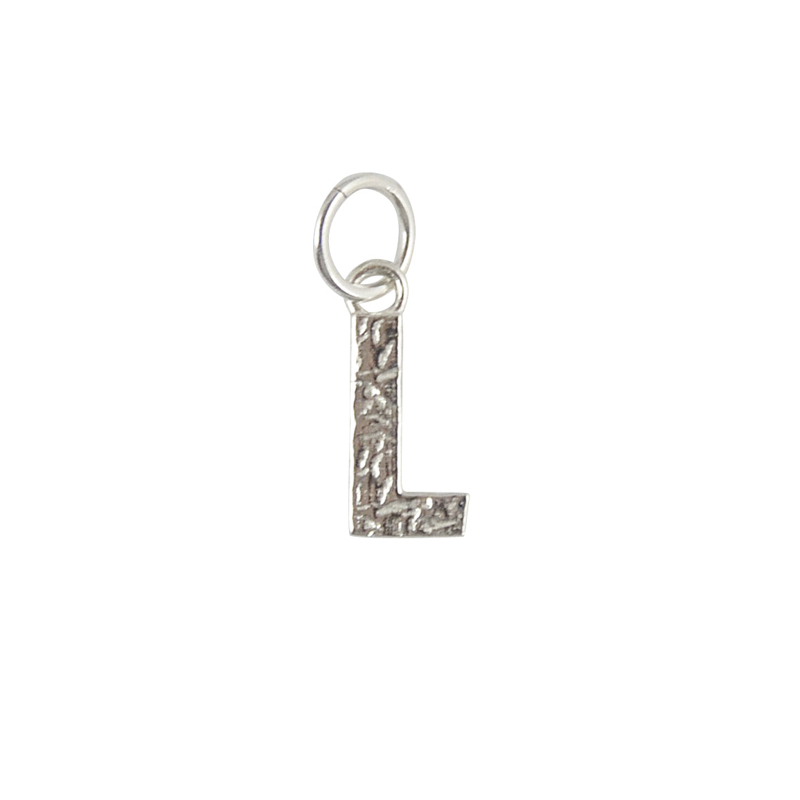 Collier argent 925 pendentif lettre martelée - L