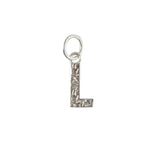 Collier argent 925 pendentif lettre martelée - L
