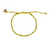 Bracelet tressé doré et pierres - JAUNE