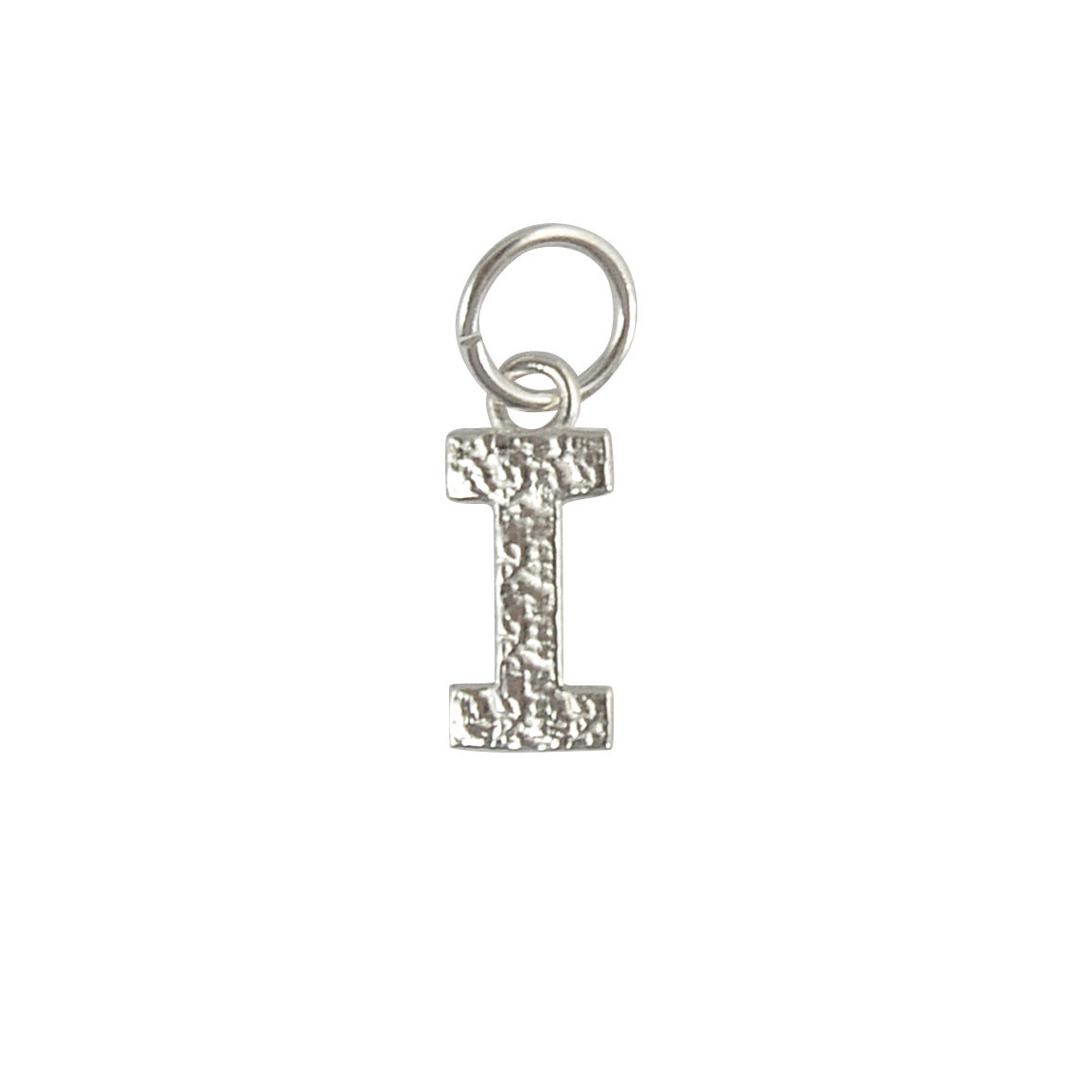 Collier argent 925 pendentif lettre martelée -