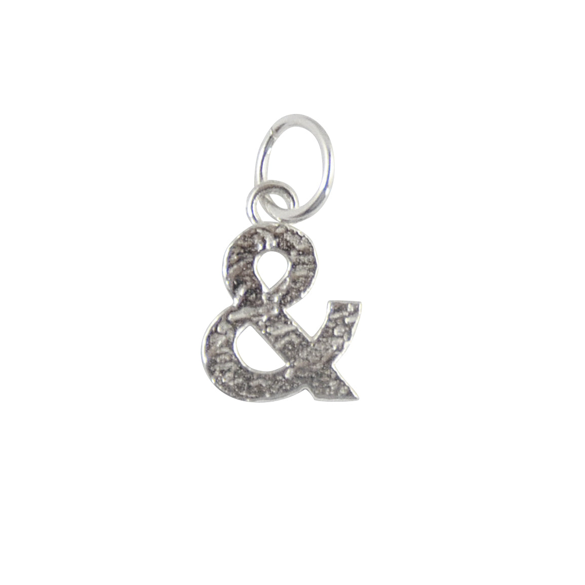 Collier argent 925 pendentif lettre martelée - &