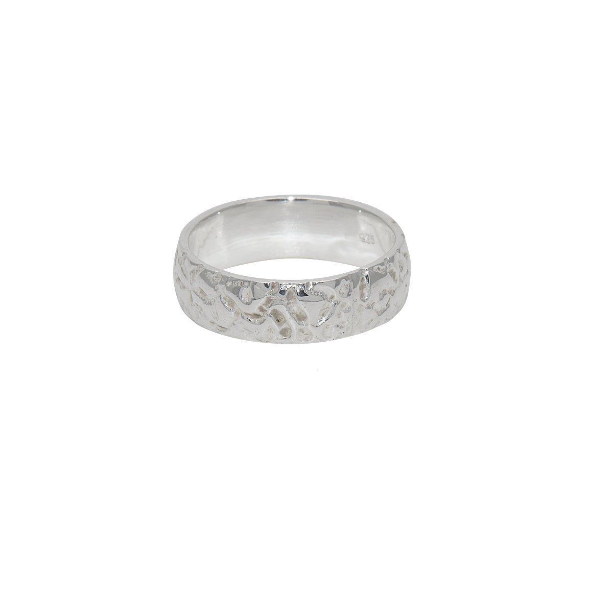 Bague anneau martelé en argent 925 - Bagues