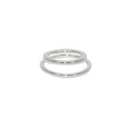 Bague double anneau en argent 925 - Bagues