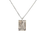 Collier plaque argent 925 bouddha