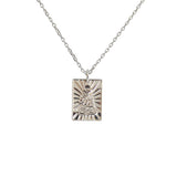 Collier plaque argent 925 bouddha