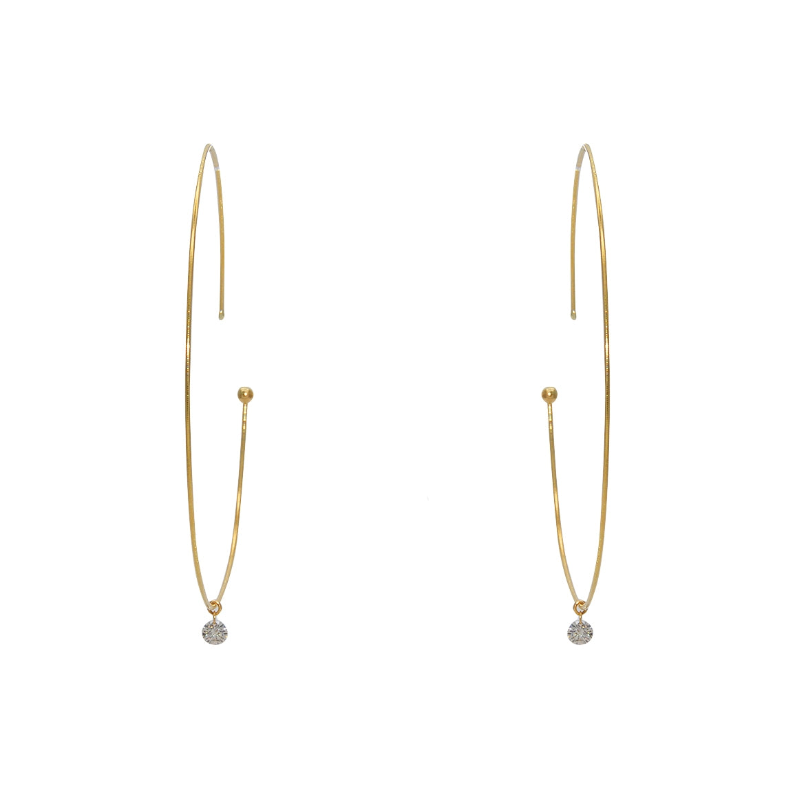 Créoles or et diamants