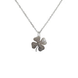 Collier argent 925 trèfle texturé