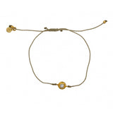 Bracelet tressé doré et zircon - KAKI