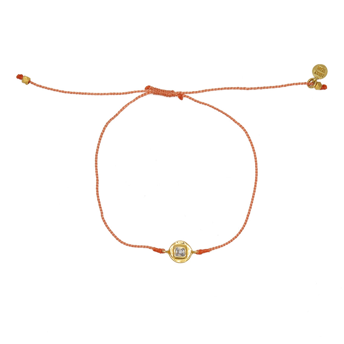 Bracelet tressé doré et zircon - CORAIL