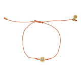 Bracelet tressé doré et zircon - CORAIL