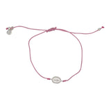 Bracelet tressé coloré sainte marie argent 925 - ROSE