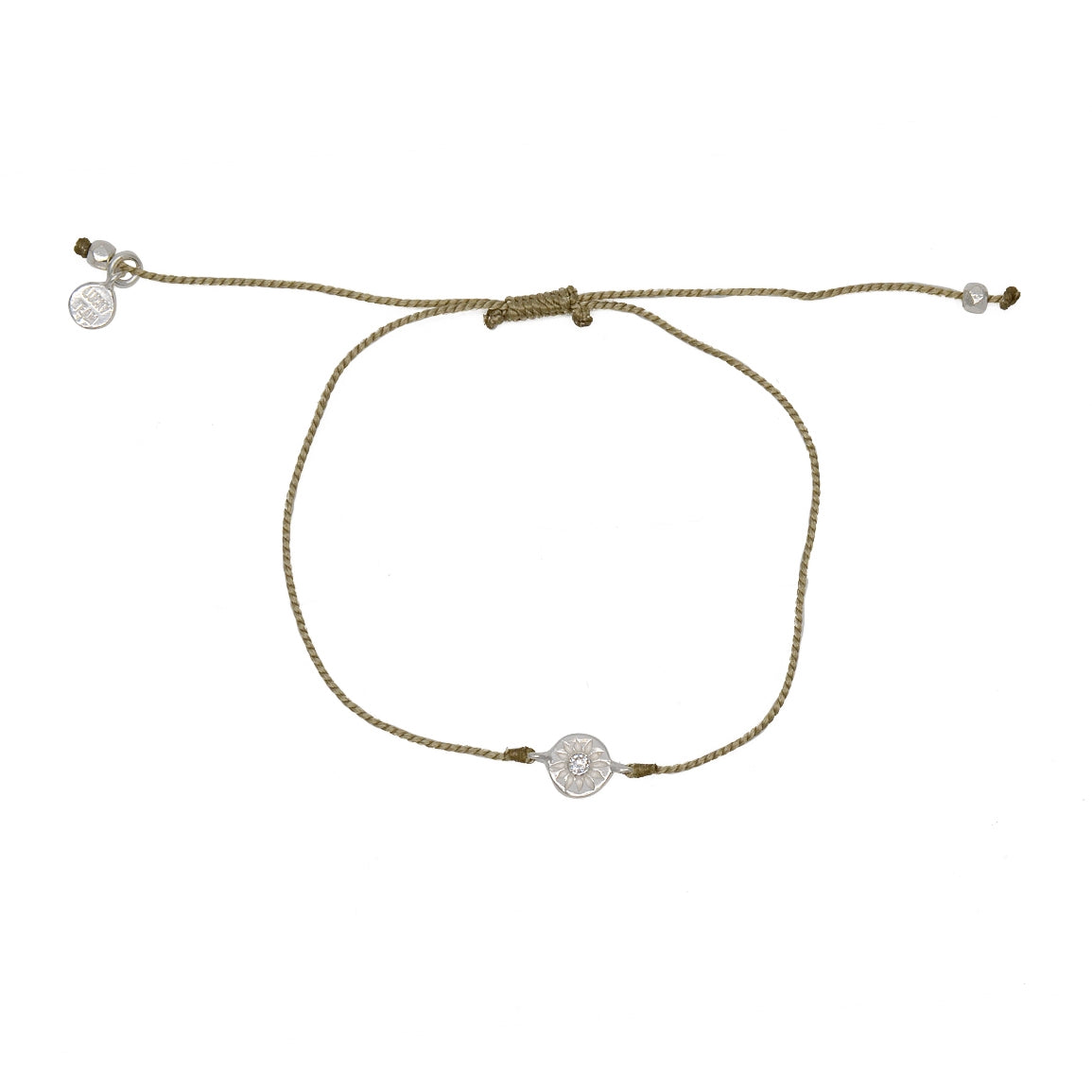 Bracelet tressé soleil argent 925 et zircon - KAKI