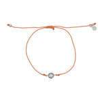 Bracelet tressé soleil argent 925 et zircon - CORAIL