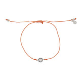 Bracelet tressé soleil argent 925 et zircon - CORAIL