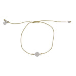 Bracelet tressé soleil argent 925 et zircon - BEIGE