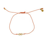 Bracelet tressé infini doré et zircons - CORAIL