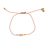 Bracelet tressé infini doré et zircons - CORAIL