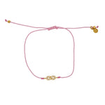 Bracelet tressé infini doré et zircons - ROSE