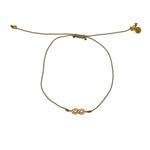 Bracelet tressé infini doré et zircons - KAKI