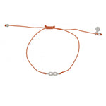 Bracelet tressé infini argent 925 et zircons - CORAIL