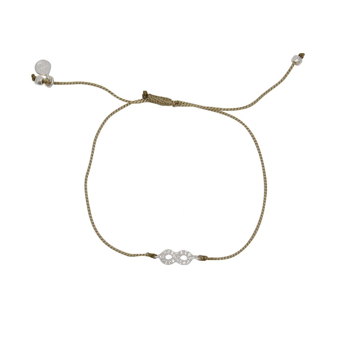 Bracelet tressé infini argent 925 et zircons - KAKI
