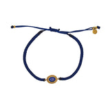 Bracelet tressé et pierre - BLEU MARINE & LAPIS