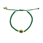 Bracelet tressé et pierre - VERT & ONYX VERTE