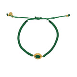 Bracelet tressé et pierre - VERT & ONYX VERTE
