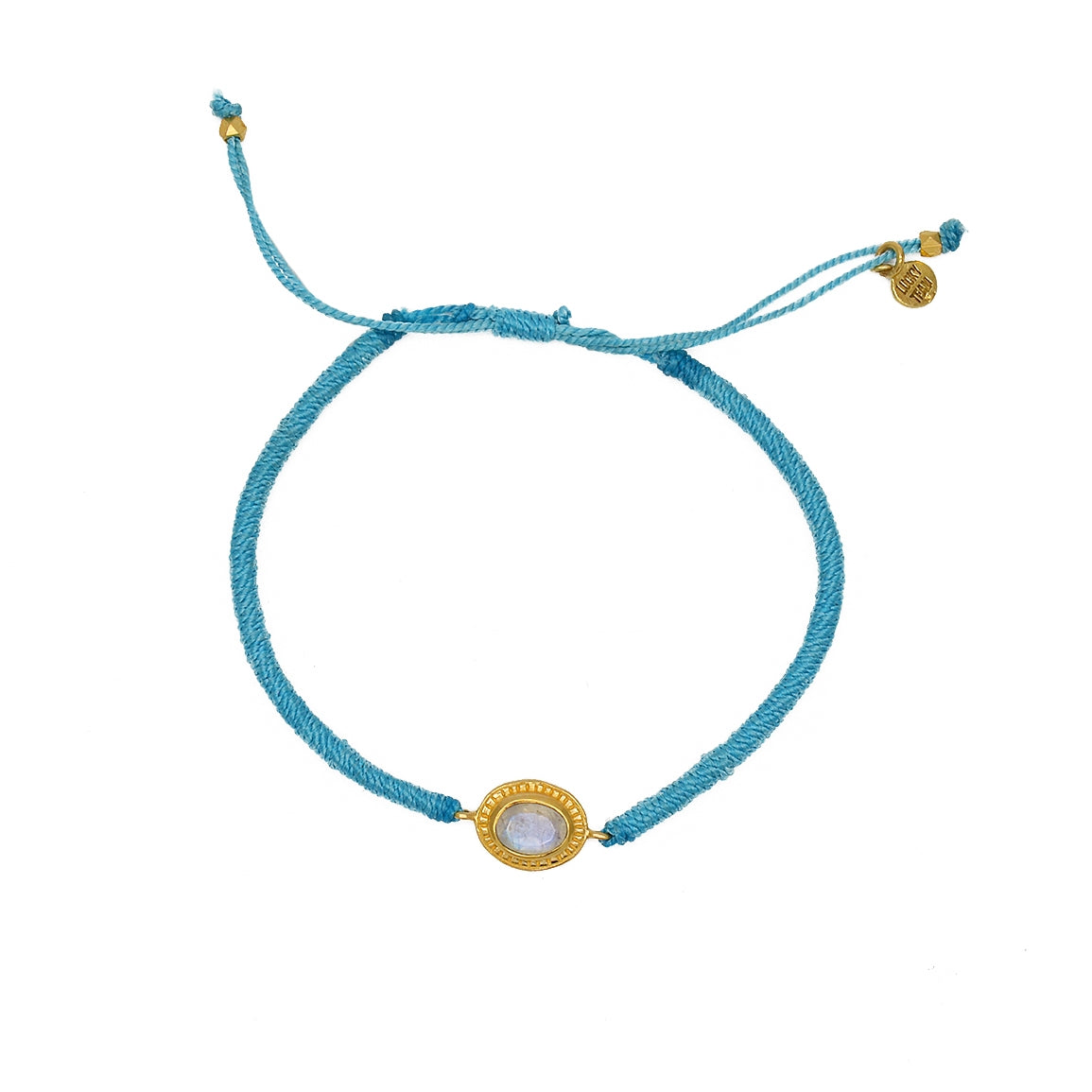 Bracelet tressé et pierre - TURQUOISE & PIERRE DE LUNE