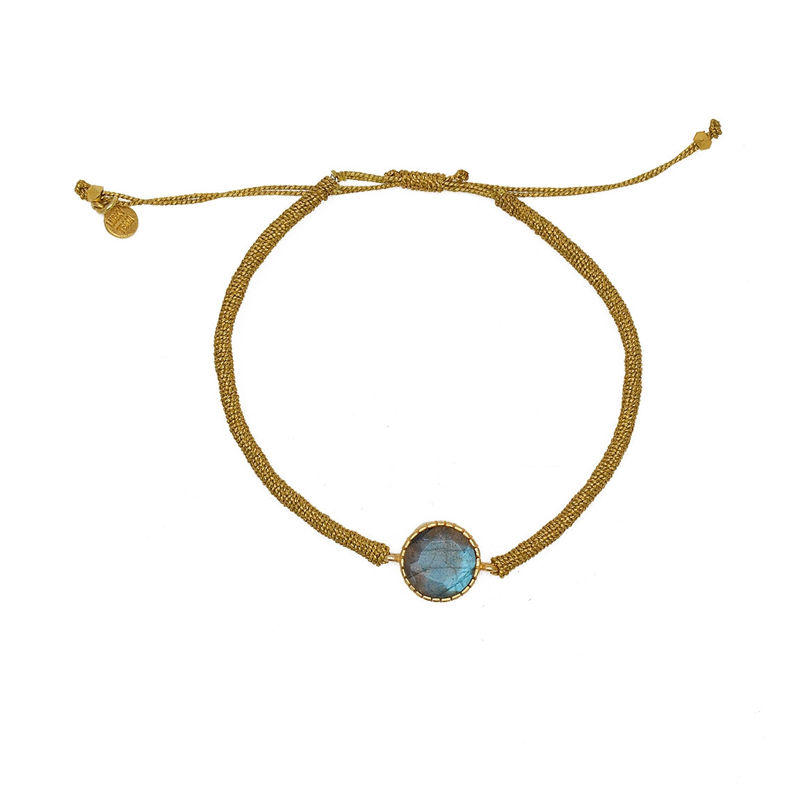 Bracelet tressé bleu jean et labradorite - DORÉ &