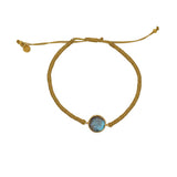 Bracelet tressé bleu jean et labradorite - DORÉ &
