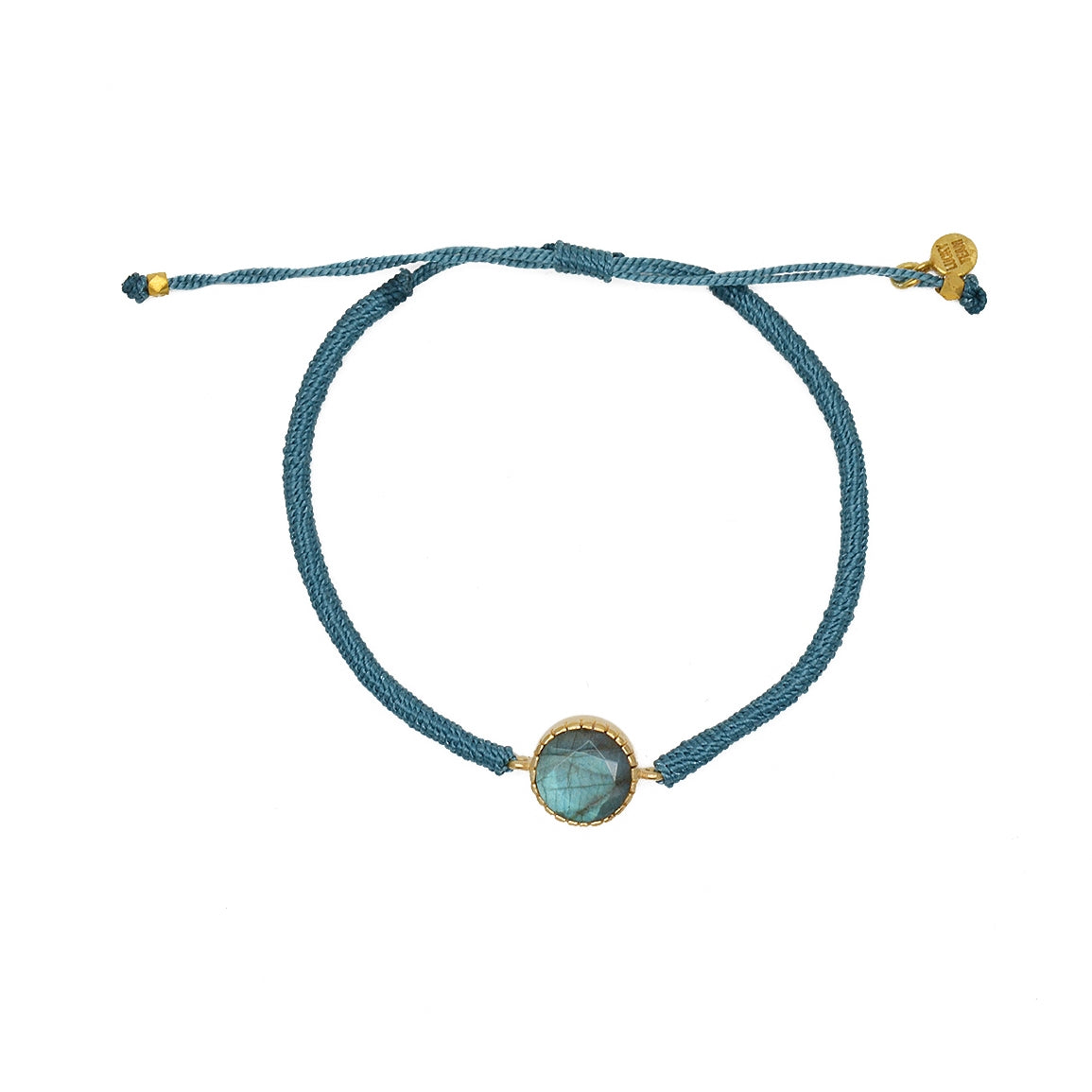 Bracelet tressé bleu jean et labradorite - BLEU JEAN &