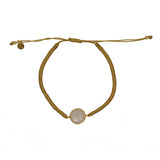 Bracelet tressé bleu jean et labradorite - DORÉ & PIERRE DE