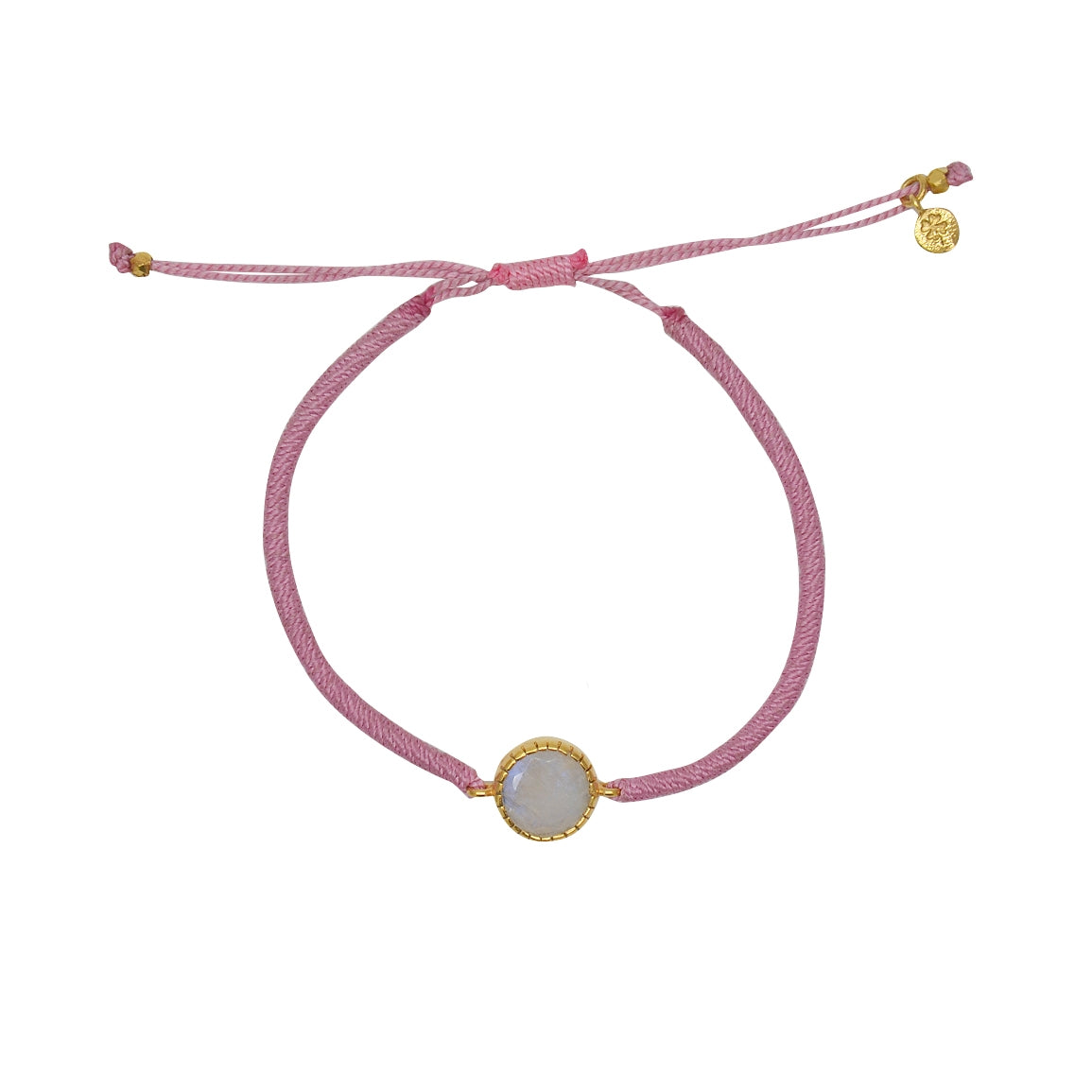 Bracelet tressé bleu jean et labradorite - ROSE & PIERRE DE