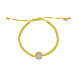 Bracelet tressé bleu jean et labradorite - JAUNE & PREHNITE