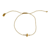 Bracelet tressé et pierre - DORÉ & PIERRE DE LUNE