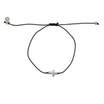 Bracelet tressé coloré et croix argent 925 - CHCOCOLAT