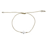 Bracelet tressé coloré et croix argent 925 - KAKI