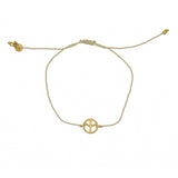Bracelet tressé peace doré - BEIGE