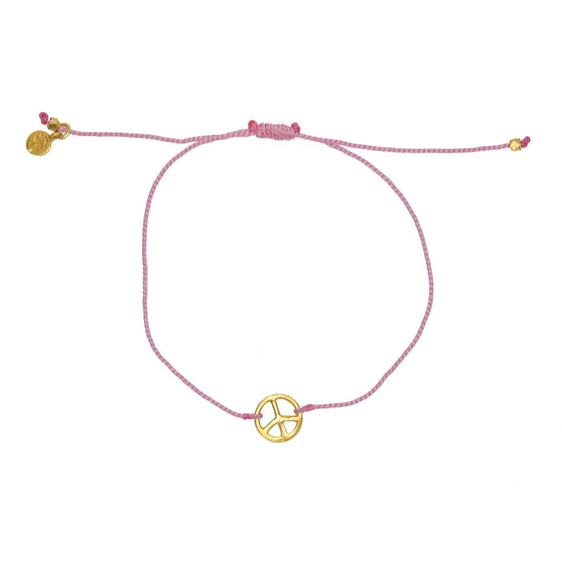 Bracelet tressé peace doré - ROSE