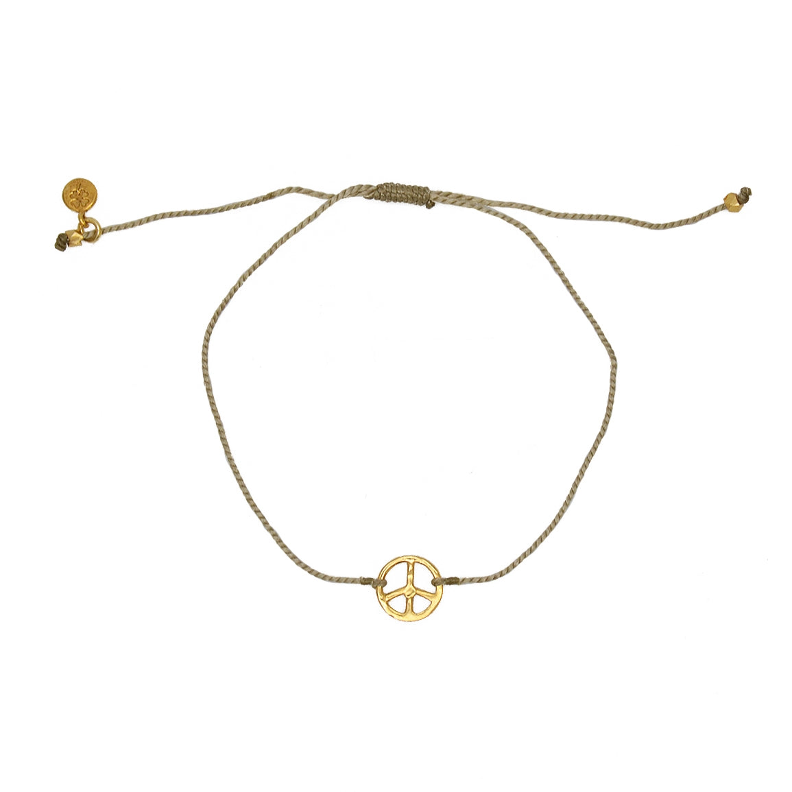 Bracelet tressé peace doré - KAKI