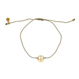 Bracelet tressé peace doré - KAKI