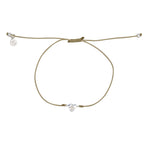 Bracelet fil fin coloré coeur argent 925 et zircon - KAKI