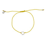 Bracelet fil fin etoile de David argent 925 - JAUNE